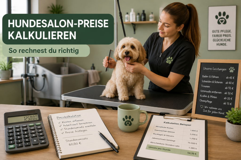Hundesalon Preise kalkulieren